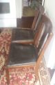2 Vintage Antique Early Oak T - Back Dining Chairs - All 1900-1950 photo 2