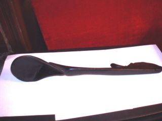 Early Primitive Hand Hewn Carved Wooden Spoon Ladle Kitchen Wood Antique photo