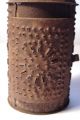 Antique Primitive Punched Tin Candle Holder Primitives photo 1