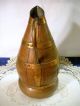 Antique French Arts & Crafts Wine Pitcher Oak Barrel Copper Banding Cider Jug Other Antique Woodenware photo 1