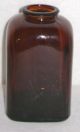 Vintage Amber Brown Square Snuff Bottle 4 Dot Base Bottles photo 1