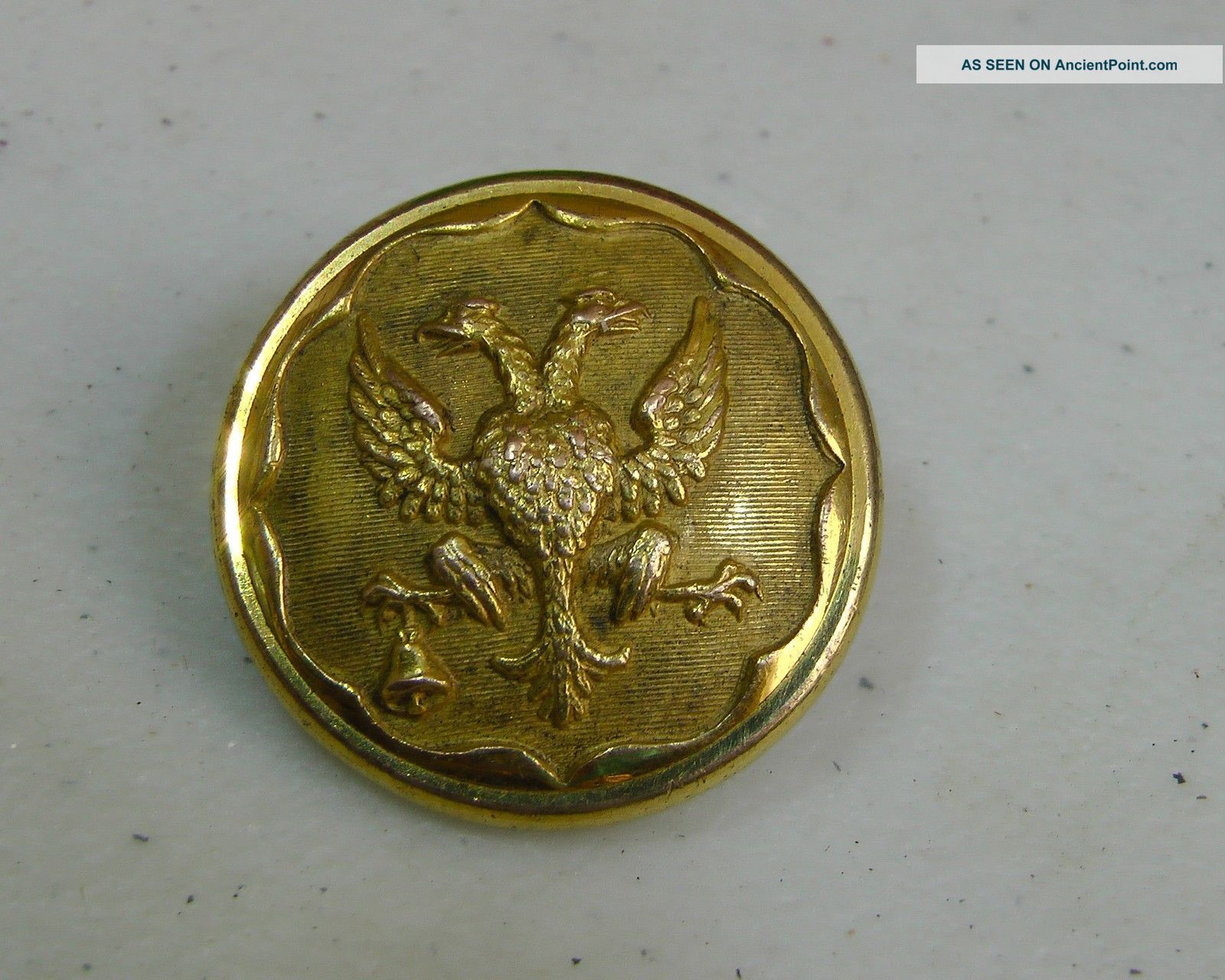 C 1860 Lanarkshire Reg ' T Of Yeomanry Cavalry Gilt Officer Tunic Button Jennens Buttons photo