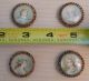 4pc Antique Very Old Charlotte Corday Buttons & 4 Pc.  Enamel Buttons photo 7