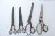 8 Pc Old Iron 1930 ' S Handcrafted Different Shears / Scissors,  Rich Patina Tools, Scissors & Measures photo 1