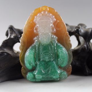 Chinese Hand Carved Jade Pendant 4413 photo