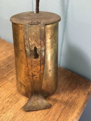 Cape Cod Fire Starter Brass Pot With Pumice Wand Primitive photo