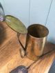 Cape Cod Fire Starter Brass Pot With Pumice Wand Primitive Hearth Ware photo 2