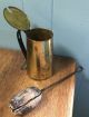 Cape Cod Fire Starter Brass Pot With Pumice Wand Primitive Hearth Ware photo 3