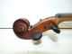 Antique/vintage Full Size 4/4 Scale Stradivarius Model Violin W/ Case & Old Bow String photo 6