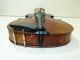 Antique Full Size 4/4 Scale German Strad Violin W/ Old Case & Bow - - Ready To Play String photo 9
