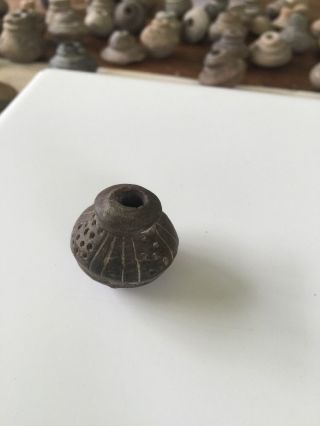 Pre Columbian Ancient Mayan Artifact Pottery Whorl Spindle Bead 10 photo
