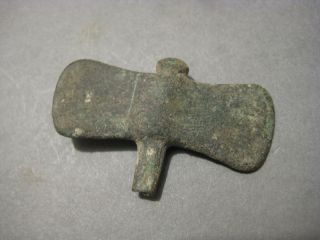 Ancient Roman Bronze Large Bipennis Double Headed Axe Labrys Amulet 2nd - 4th C.  Ad photo