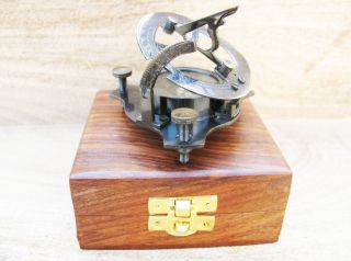 Vintage Maritime West London Antique Brass Sundial Compass Nautical Decor Gift photo