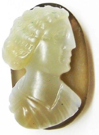 Ancient Roman Agate Hardstone Cameo Of Deified Empress Faustina 2nd Century A.  D. photo