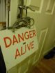 Vintage Warning Sign Danger Alive Industrial Garage Shed Man Cave Decor Signs photo 11