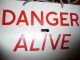 Vintage Warning Sign Danger Alive Industrial Garage Shed Man Cave Decor Signs photo 2