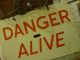 Vintage Warning Sign Danger Alive Industrial Garage Shed Man Cave Decor Signs photo 3
