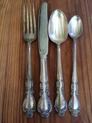 Rogers/international Silver ' Old Charleston ' Sterling Baby/youth Utensils photo
