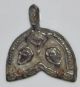 Finely Designed Ancient Viking Silver Lunula Moon Pendant C.  1000 Norse Amulet Viking photo 4