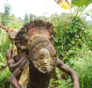 African Tribal - 3458 Dan Wee Deangle Celebration Dancer Mask,  Cote D ' Ivoire photo