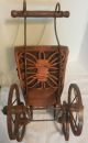 Antique 1900 ' S German Wicker Baby Doll Carriage Stroller Pram Buggy Baby Carriages & Buggies photo 7