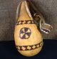 Vtg Masai Beaded Calabash (water Gourd) Water Flask Made To Carry African,  Kenya Other African Antiques photo 2