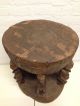 Burkina Faso: Large,  Old & Heavy Tribal & Old African Dogon Stool - 44 Cm. Other African Antiques photo 2