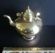 Antique English Brass Miniature Tea Pot W Lid & Swing Handle.  Copper Bottom Hearth Ware photo 2