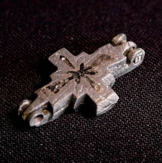 Ancient Engolpion Cross Amulet Pendant.  Early Kievan Russ 1 - 3 Century Ad photo