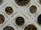 17 Victorian Escutcheon Buttons Antique Brass,  Some White Metal Buttons photo 7