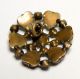 Antique Saphiret Button,  6 Hearts,  Rhinestones,  Edwardian,  Victorian,  Sewing Buttons photo 3