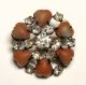 Antique Saphiret Button,  6 Hearts,  Rhinestones,  Edwardian,  Victorian,  Sewing Buttons photo 5
