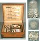 Antique Oak Sewing Box & Tools,  Sterling Silver Thimble English Circa 1870 Other Antique Sewing photo 2