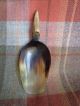 Antique Scottish Hand - Carved Highland Cow Horn Tea Caddy Scoop / Spoon 1880s Primitives photo 3