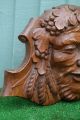 Stunning 19thc Gothic Black Forest Large Oak Wooden Carving Of: Green Man C1880s Carved Figures photo 3