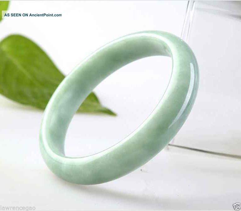 Chinese Natural Jadeite Green Jade Bangle Bracelet Handmade 60mm Necklaces & Pendants photo
