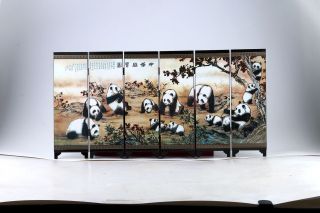 Good Chinese Lacquer Handwork Painting “中华国宝 Screen Scroll Nr photo
