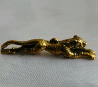 Collect Tiger Talisman Animal Mini Brass Buddhayant Power Success Thai Amulet photo