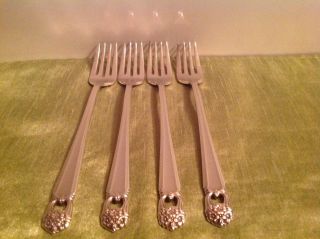 Vtg 1941 Rogers Bros Is Eternally Yours 4 Grille Dinner Forks Silverplate photo
