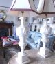 Pair Very Large Victorian Marble Table Lamps 96cm Tall Lamps photo 9