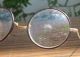 Vintage Antique Edwardian Spectacles Round Eyeglasses With Celluloid Rim And Box Optical photo 3