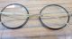 Vintage Antique Edwardian Spectacles Round Eyeglasses With Celluloid Rim And Box Optical photo 7