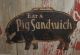 Black Pig Wall Sign/message Board Primitive Farmhouse Kitchen/restaurant Decor Primitives photo 1