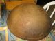 1800s Hand Turned Wooden Bowl With Lipped Edge Large Size Hand Turned On Lathe Primitives photo 4