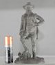 1979 Fine Solid Pewter Sculpture Of An Australian Colonial Squatter Hallmarked Other Metalware photo 4