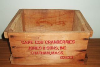 Wooden Box Jones & Sons,  Inc/cape Cod Cranberries/chatham,  Mass photo