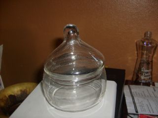 Antique Apothecary Jar Spun Glass One And It Is 5 Tall 4 1/4 Wide photo