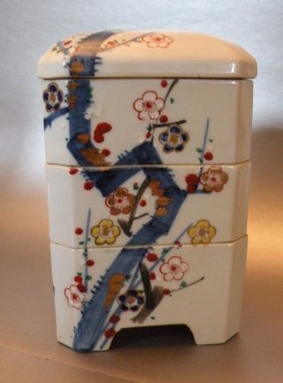 Yrn21 Japanese Porcelain Jubako 
