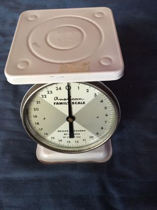 Vintage American Family Scale,  Weighs In Ounces And Pounds photo