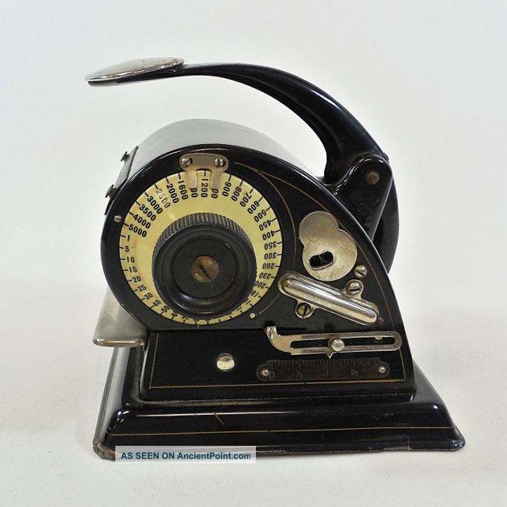 Antique Protectograph Model H By G.  W.  Todd Company Check Writer Cheque Protector Binding, Embossing & Printing photo